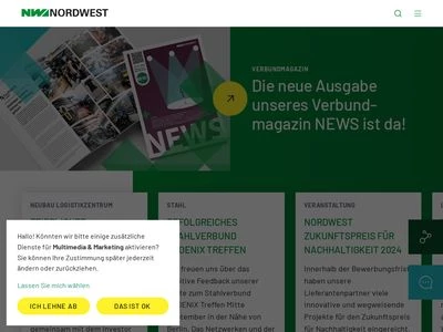 Website von NORDWEST Handel AG