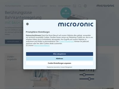 Website von microsonic GmbH