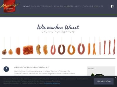 Website von Meininger Wurstspezialitäten aus Thüringen GmbH