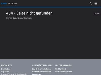 Website von VDF VOGTLAND Federntechnik GmbH