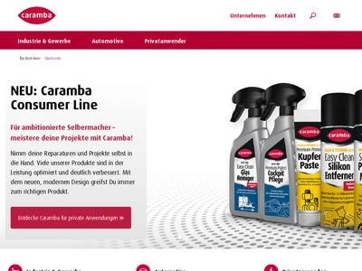 Website von Caramba Chemie GmbH & Co. KG