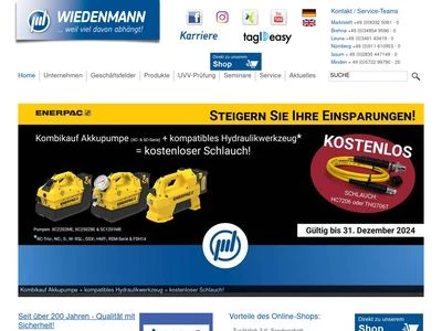 Website von Wiedenmann-Seile GmbH