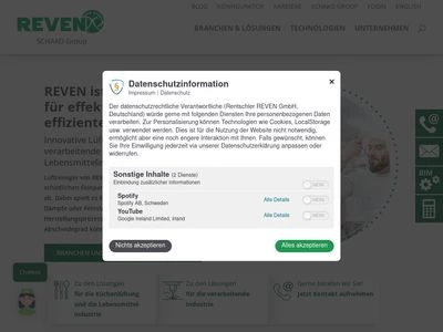 Website von Rentschler REVEN GmbH