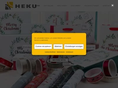 Website von HEKU GmbH Papierwaren und Konsumgüter