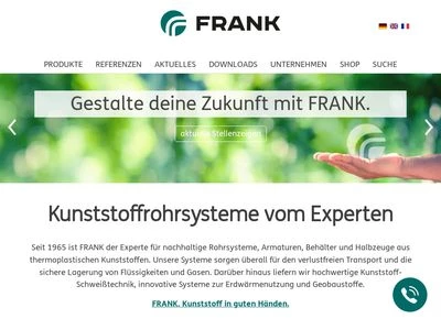 Website von FRANK GmbH