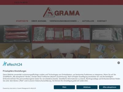 Website von Agrama Materialflusstechnik GmbH & Co.KG