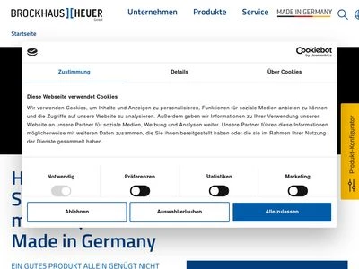 Website von Brockhaus Heuer GmbH