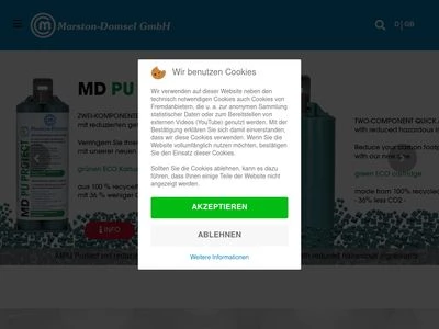 Website von Marston-Domsel GmbH