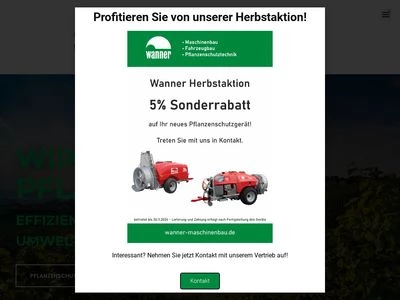 Website von Hans Wanner GmbH - Maschinen - Fahrzeugbau