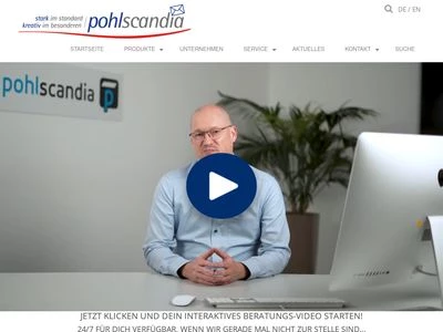 Website von Pohl-Scandia GmbH