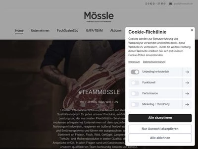 Website von Mössle GmbH