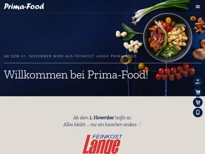 Website von Feinkost Lange GmbH & Co. KG