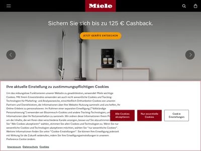 Website von Miele & Cie. KG