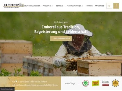 Website von Imkerei Neber Anton