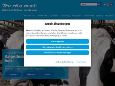 Website von Duräumat Stalltechnik GmbH