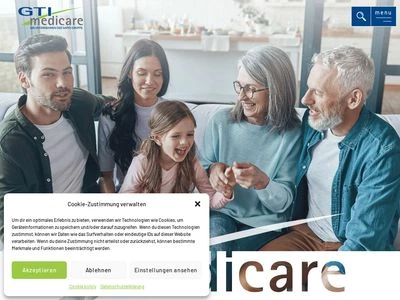 Website von GTI medicare GmbH