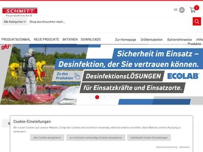 Website von W. SCHMITT GmbH Feuerwehrtechnik