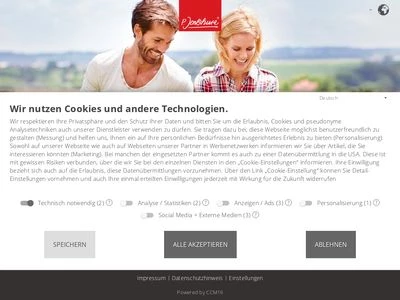 Website von Jentschura International GmbH