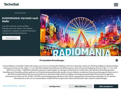 Website von Technisat Digital GmbH