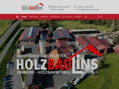 Website von Holzbau Lins GmbH