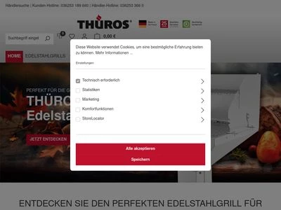 Website von Thüros GmbH