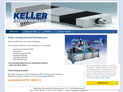 Website von Peter Keller Linearantriebe