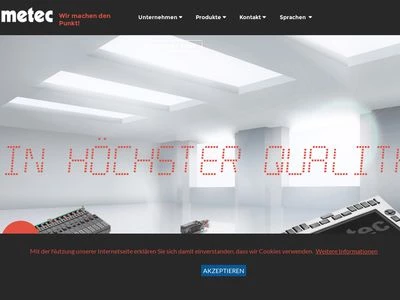 Website von Metec Ingenieur AG