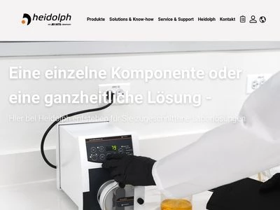 Website von Heidolph Instruments GmbH & Co.KG