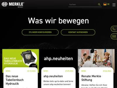 Website von AHP Merkle GmbH