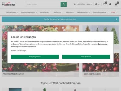 Website von Deco Woerner GmbH