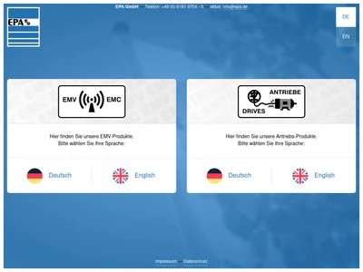 Website von EPA GmbH