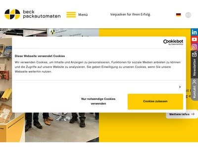 Website von Beck Packautomaten GmbH & Co. KG