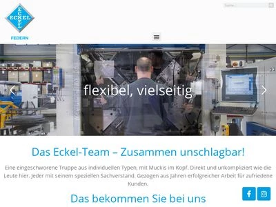 Website von RUDOLF ECKEL Federnfabrik GmbH