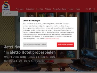 Website von Schmidt Spiele GmbH