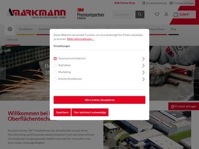 Website von Markmann Oberflächentechnik GmbH