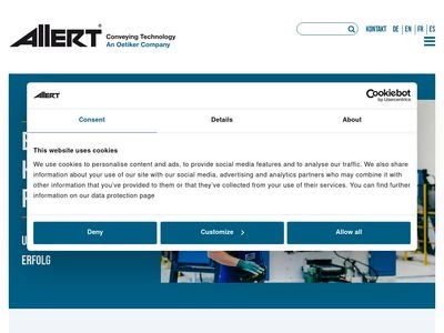 Website von Kurt Allert GmbH & Co. KG