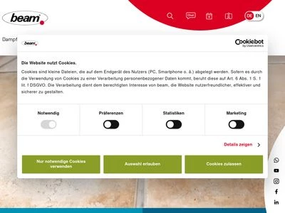 Website von beam-GmbH