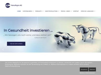 Website von NanoRepro AG