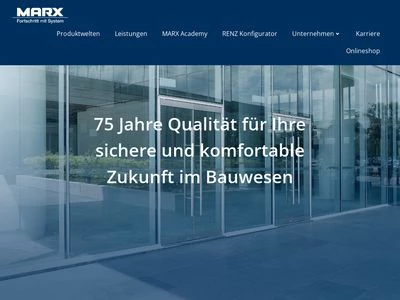 Website von Wilhelm Marx GmbH + Co. KG