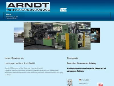 Website von Hans Arndt GmbH