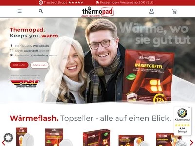 Website von Thermopad GmbH