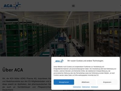 Website von ACA Müller ADAG Pharma AG