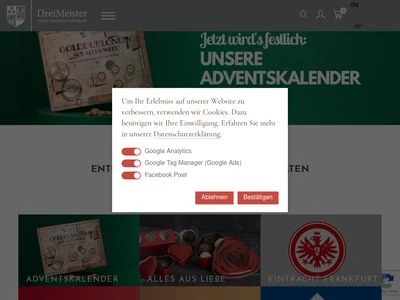 Website von DreiMeister SpezialitätenHans Schröder GmbH & Co. KG