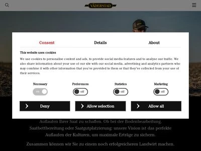 Website von Väderstad GmbH