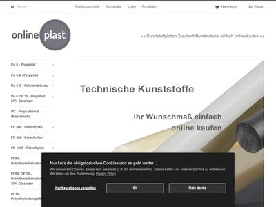 Website von online-plast