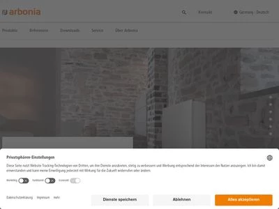 Website von Arbonia Riesa GmbH